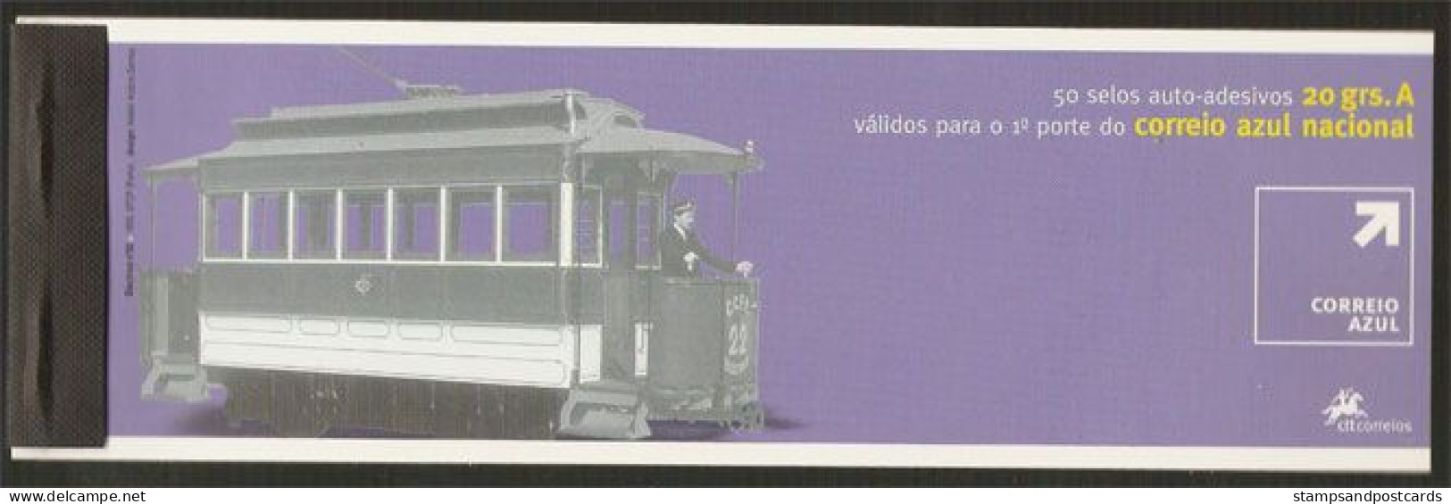 Portugal Carnet Autocollant 2007 Tram 1895 Oporto 50 Timbres 2007 Sticker Stamp Booklet Oporto Tramway 50 Stamps *** - Strassenbahnen