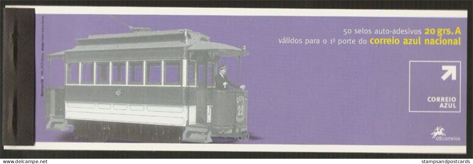 Portugal Carnet Autocollant 2007 Tram 1895 Oporto 50 Timbres 2007 Sticker Stamp Booklet Oporto Tramway 50 Stamps *** - Tranvie