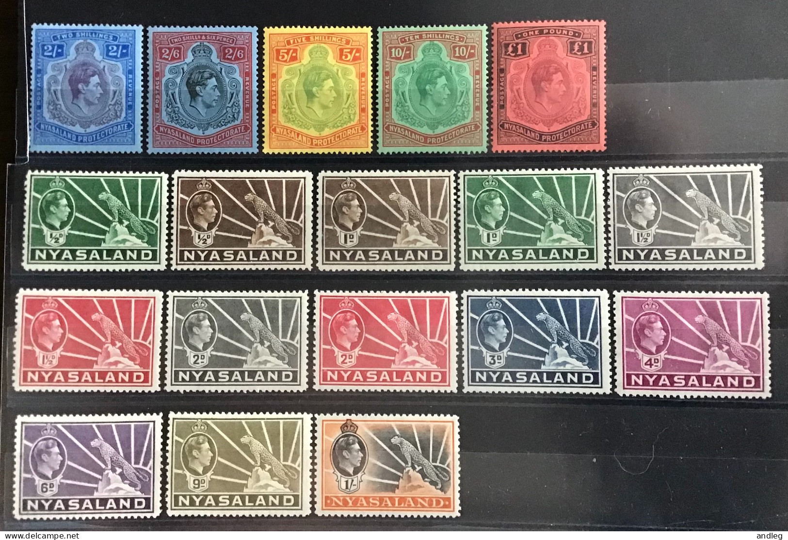 Nyasaland, 1938. Série Complète MWLH. Stanley Gibbons £ 200. - Altri - Africa