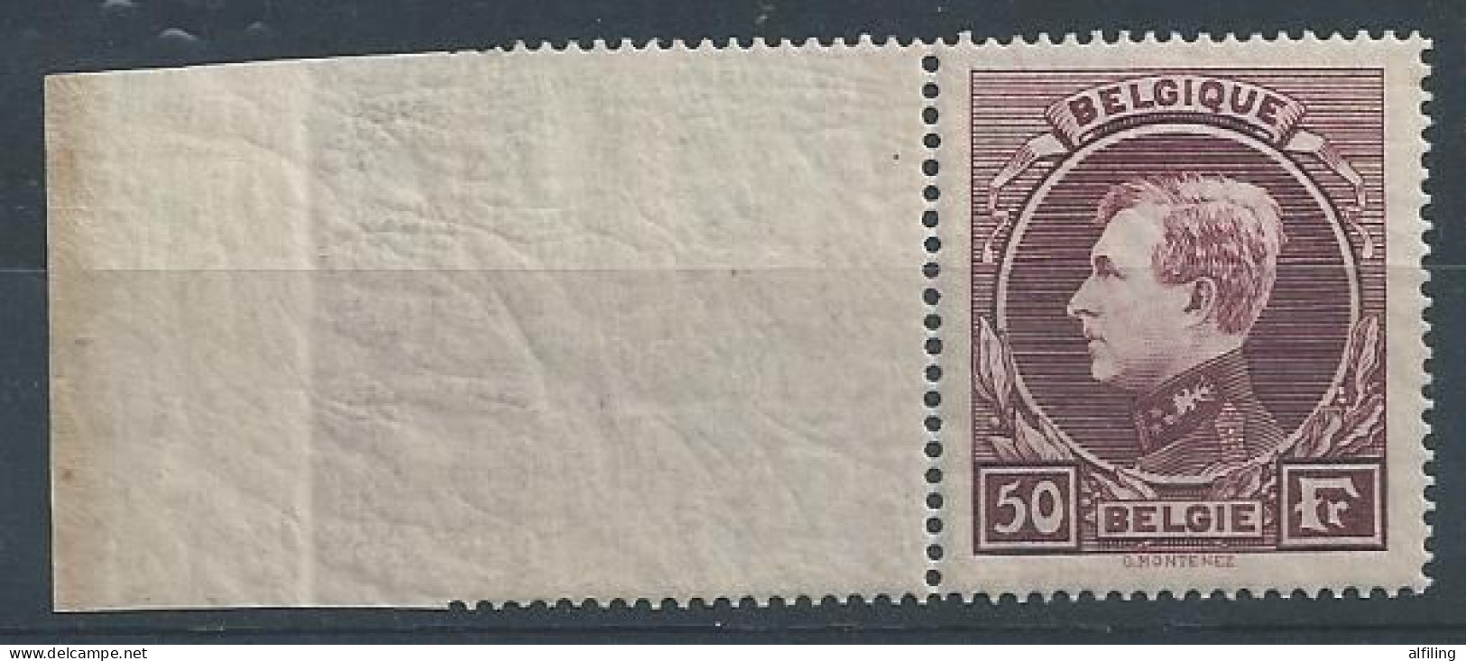 291A ** 1937 Bdf     Cote 75  (3 Images)  à 25% - 1929-1941 Groot Montenez