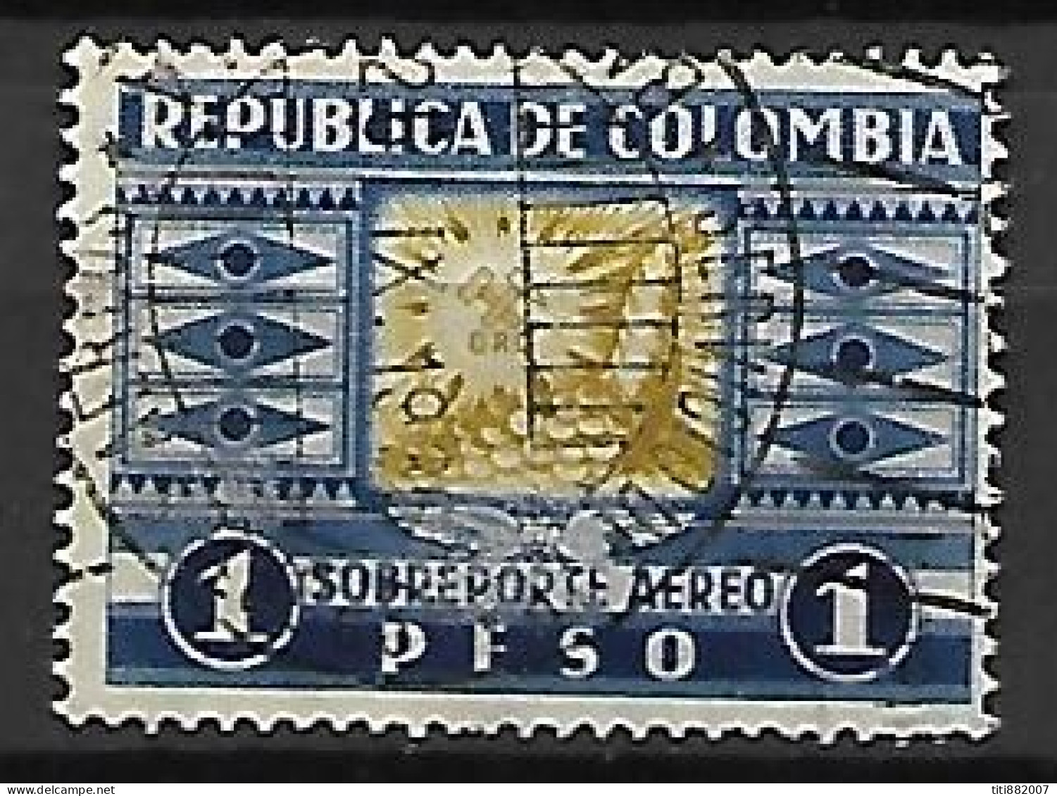 COLOMBIE   -   Sobreporte Aéro .oblitéré - Colombia