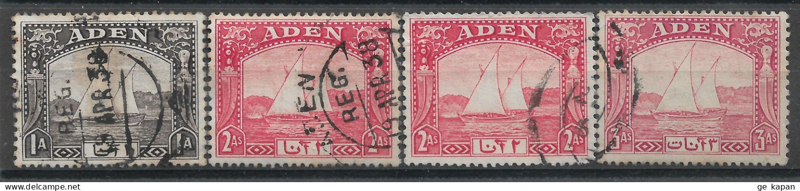 1937 ADEN Set Of 4 USED STAMPS (Michel # 3,4,6) CV €17.30 - Aden (1854-1963)
