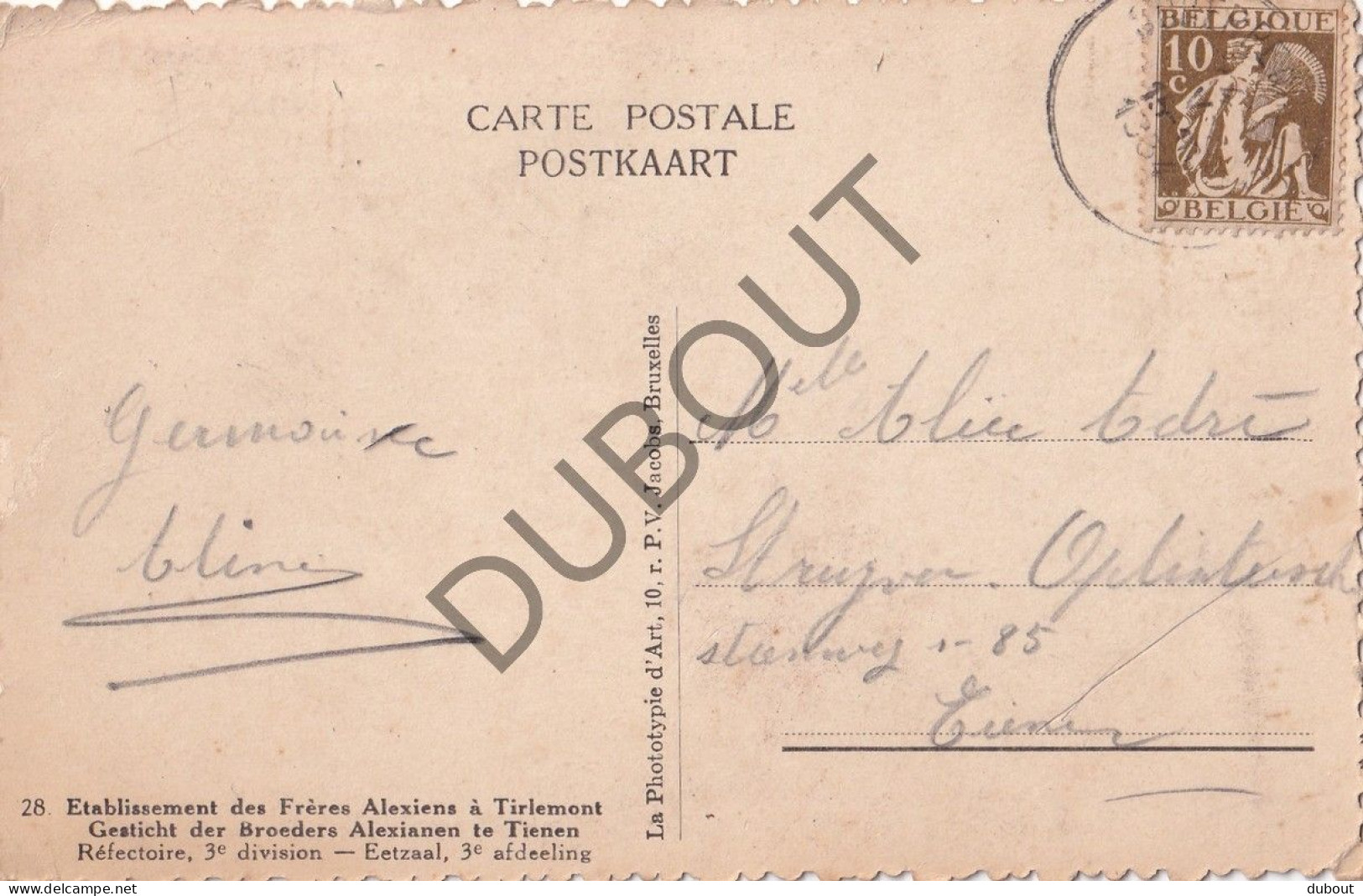 Postkaart - Carte Postale - Tienen - Etablissement Des Frères Alexiens (C5454) - Tienen