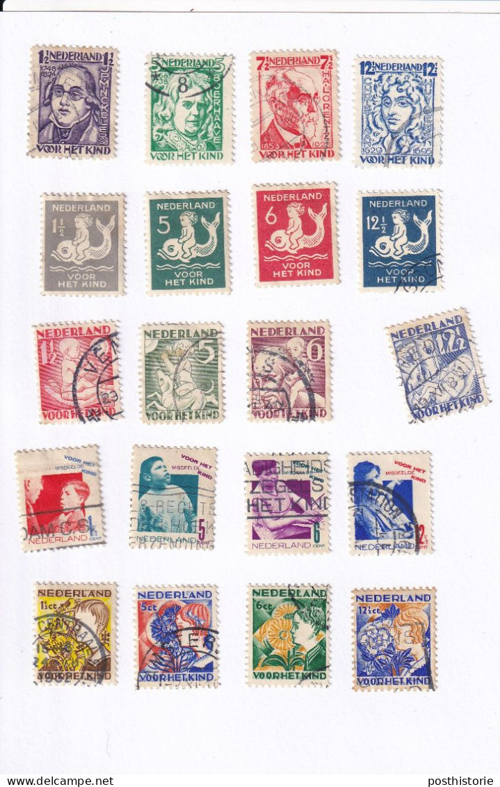 Kinderzegels 1928  1929  1930 1931 En 1932 (5 Jaar Compleet) - Used Stamps