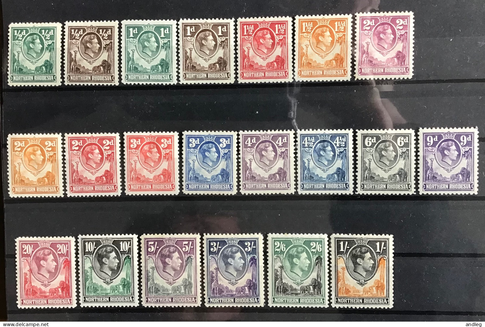 Northern Rhodesia, 1938. Série Complète MWLH. Stanley Gibbons £ 250. - Autres - Afrique