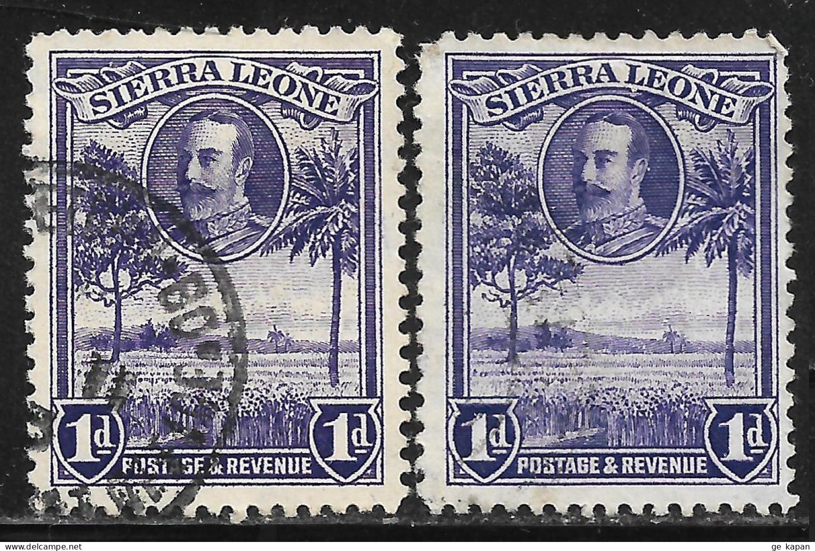 1932 SIERRA LEONE Set Of 2 Used Stamps (Michel # 119) - Sierra Leone (...-1960)