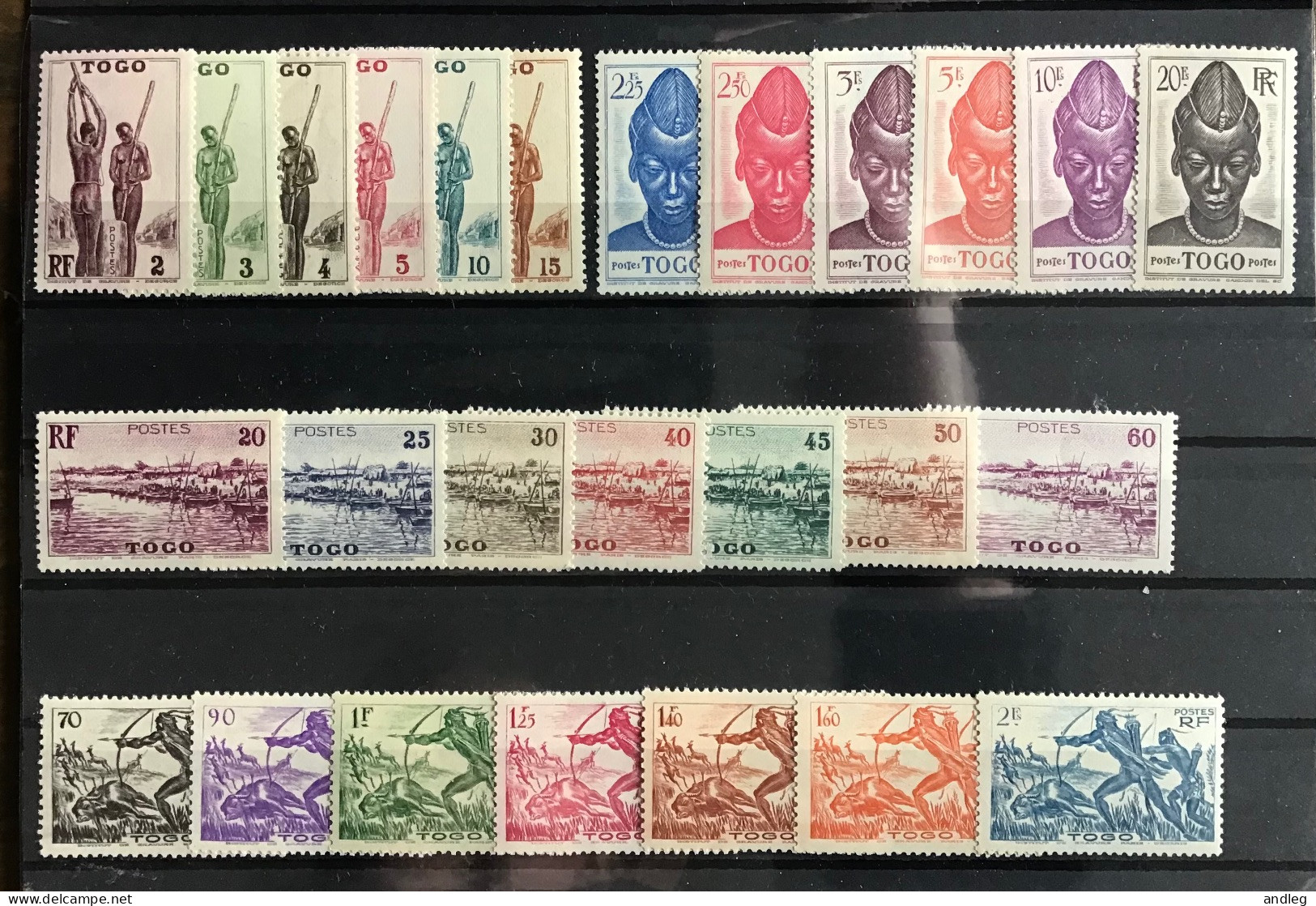 Togo, 1941. Série Complète MNH. YT 40 €. - Autres - Afrique