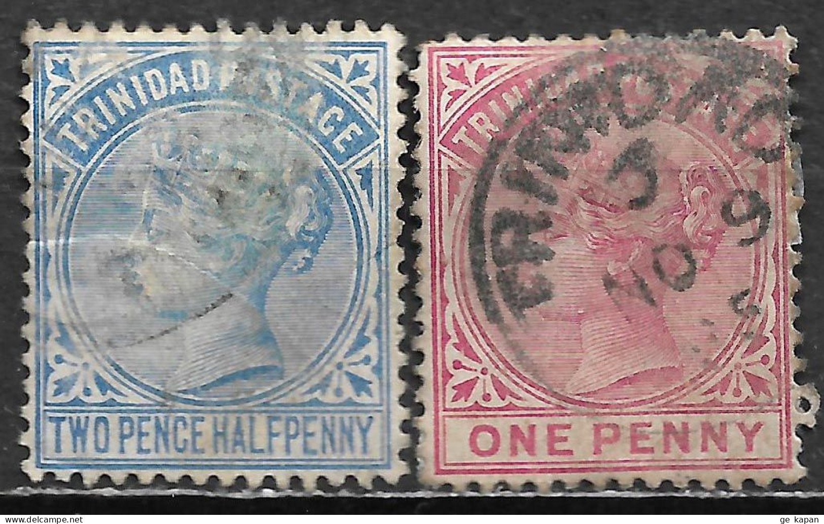 1883 TRINIDAD Set Of 2 USED STAMPS (Michel # 31,32b) CV €1.50 - Trinité & Tobago (...-1961)