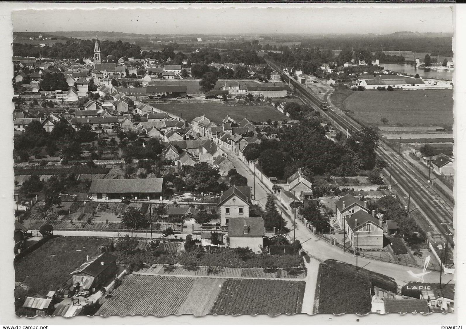 Boran-sur-Oise-En Avion Au-Dessus De... Vue Générale (CPSM) - Boran-sur-Oise