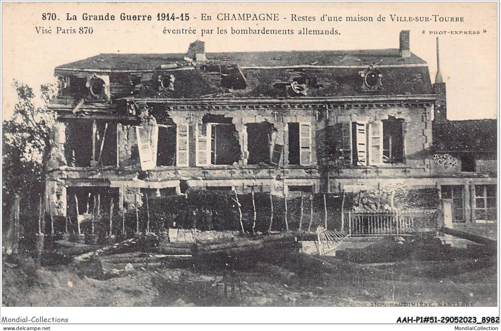 AAHP1-51-0003 - LA GRANDE GUERRE 1914-15 - En CHAMPAGNE - Ville-sur-Tourbe