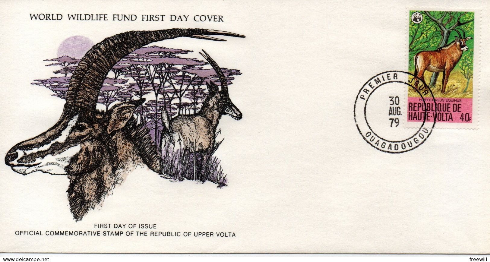 Haute- Volta 1979  World Wildlife Fund   FDC - Alto Volta (1958-1984)