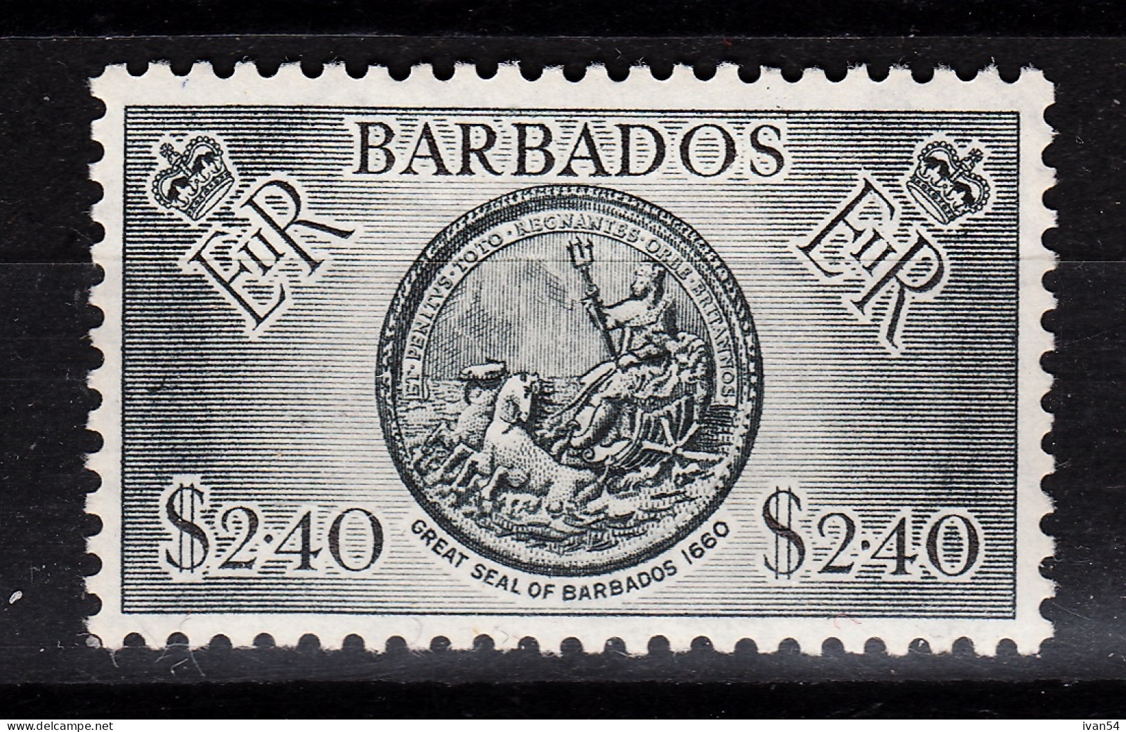BARBADOS 205  * MH – Great Seal Of Barbados – Grand Sceau (1950) - Barbades (...-1966)