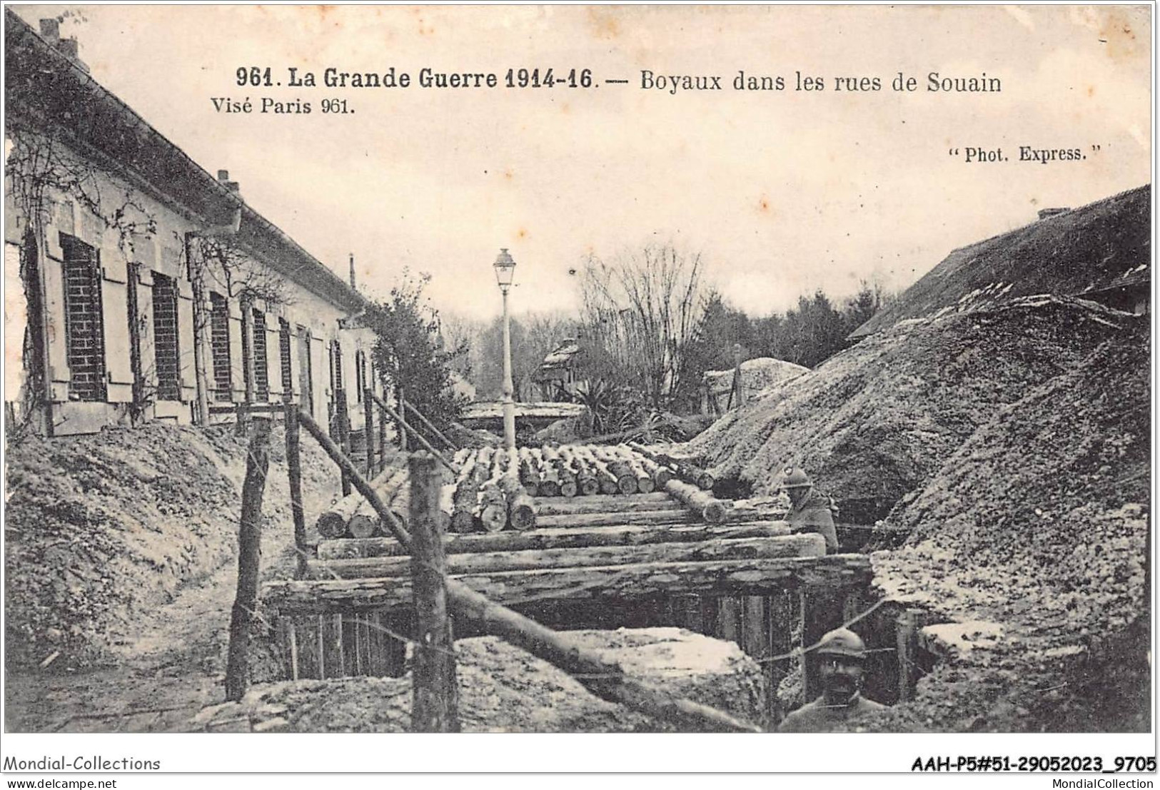 AAHP5-51-0361 - La Grande Guerre 1914-16 - Boyaux Dans Les Rues De SOUAIN - Souain-Perthes-lès-Hurlus