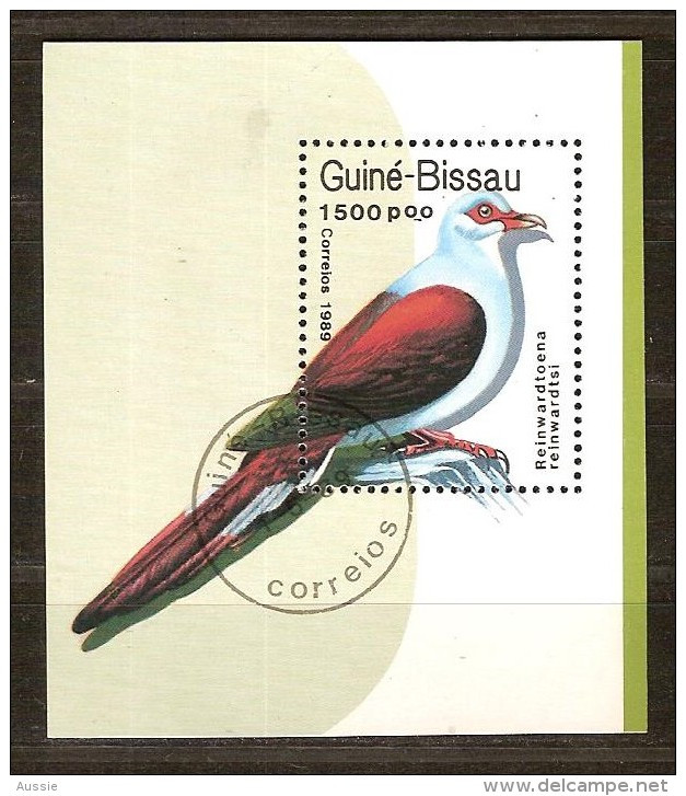 Guinée-Bissau 1989 Yvertn°bloc 66 (°) Used Cote 15 FF Faune Oiseaux Vogels Birds - Piccioni & Colombe