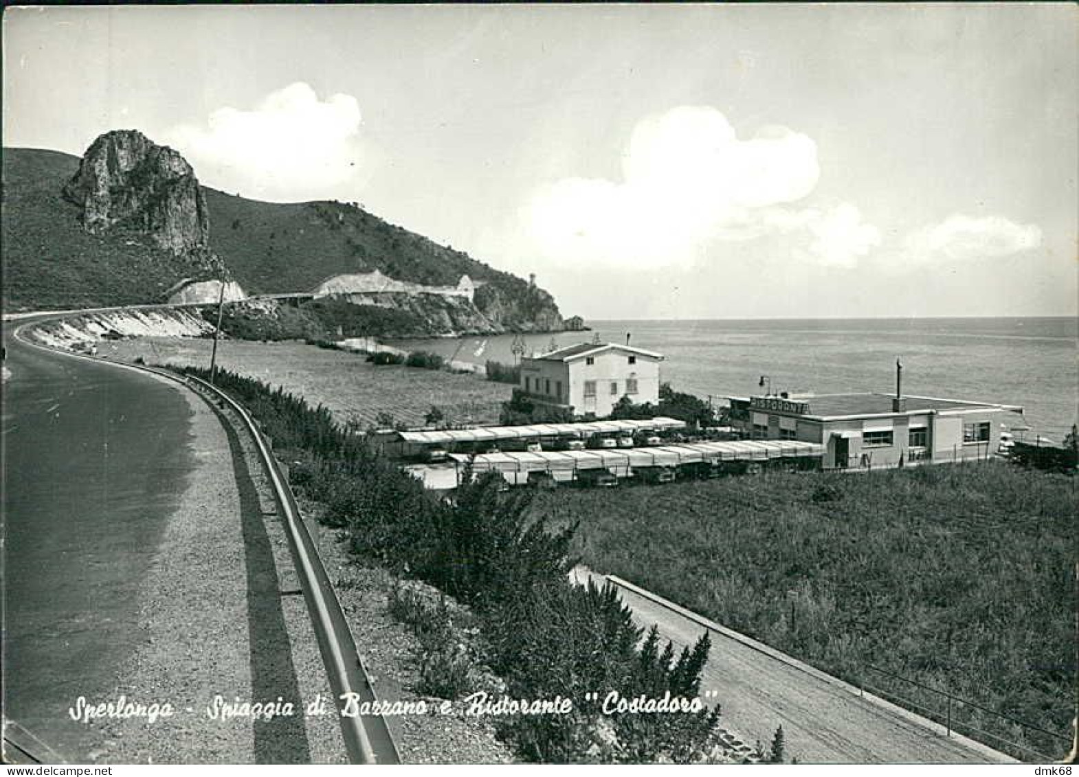 SPERLONGA ( LATINA ) SPIAGGIA DI BAZZANO E RISTORANTE COSTADORO - EDIZ. BERRETTA - SPEDITA 1966 (20087) - Latina