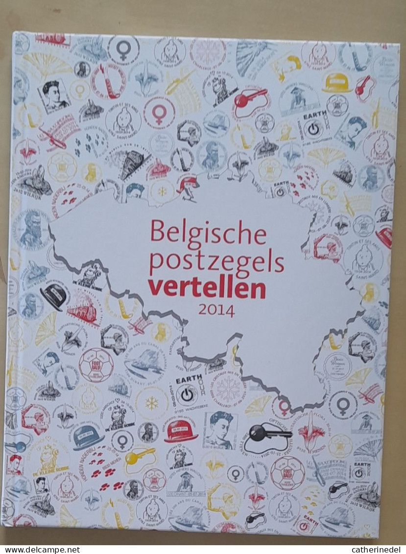 Année 2014 : Filatelieboek "Belgische Postzegels Vertellen 2014" (sans Timbre) - Colecciones