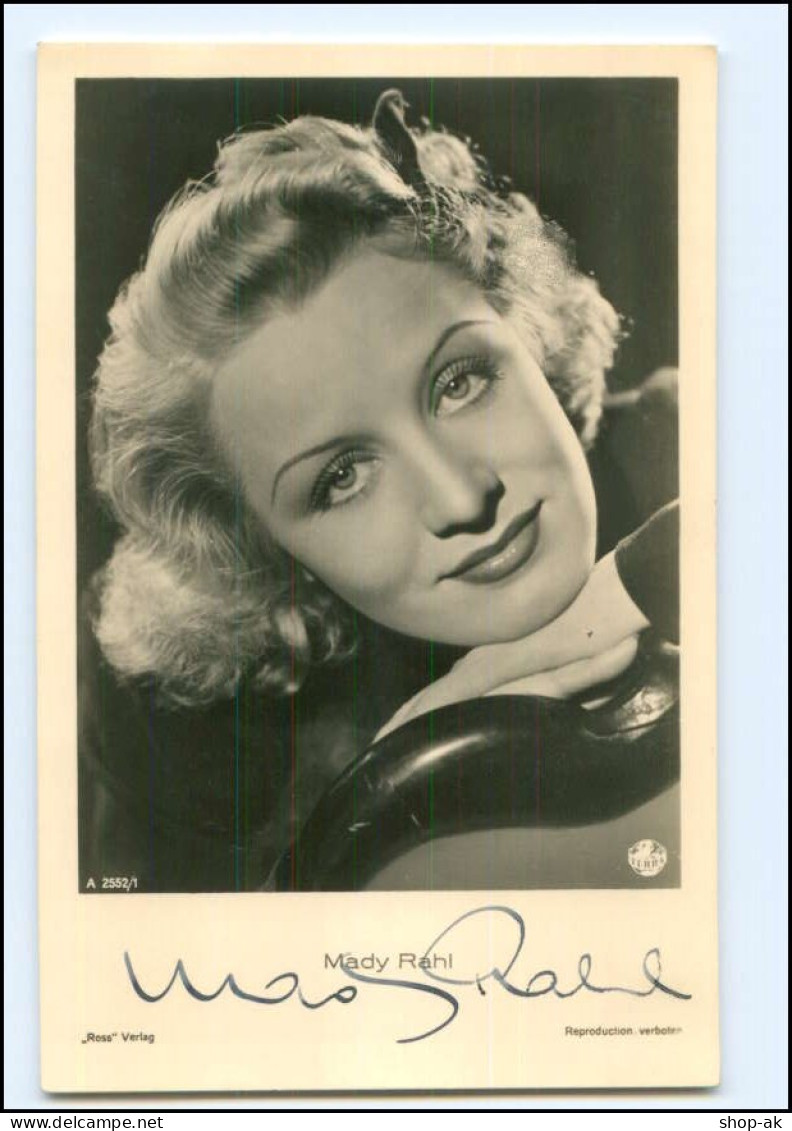 XX13434/ Mady Rahl  Original Autogramm Schöne Ross Foto AK 1938 - Autographs