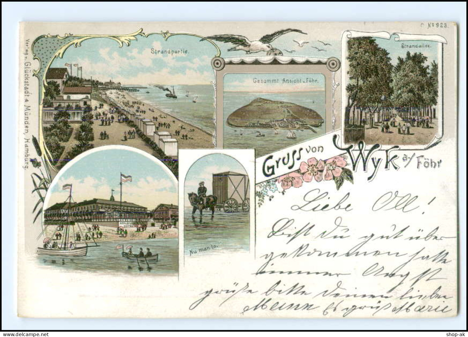 S3036/ Gruß Aus Wyk Auf Föhr Litho AK Ca.1898 - Föhr