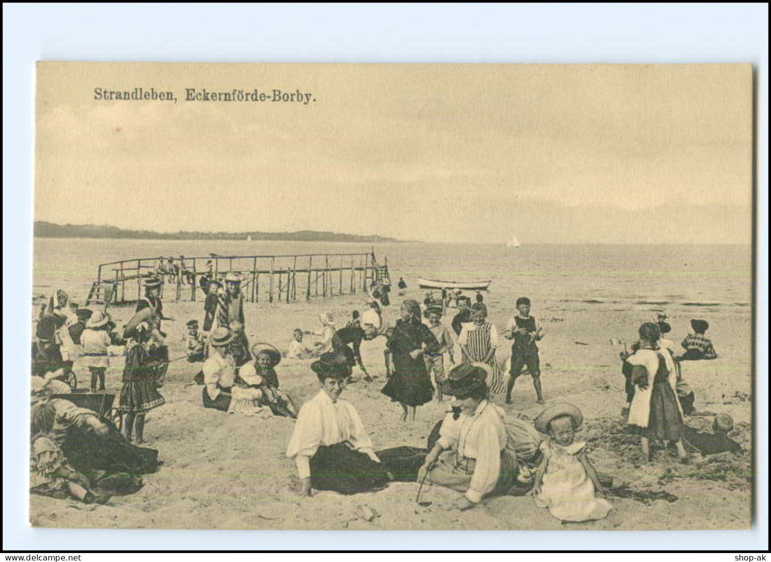 Y18854/ Eckernförde - Borby Strandleben AK Ca.1910 - Eckernförde