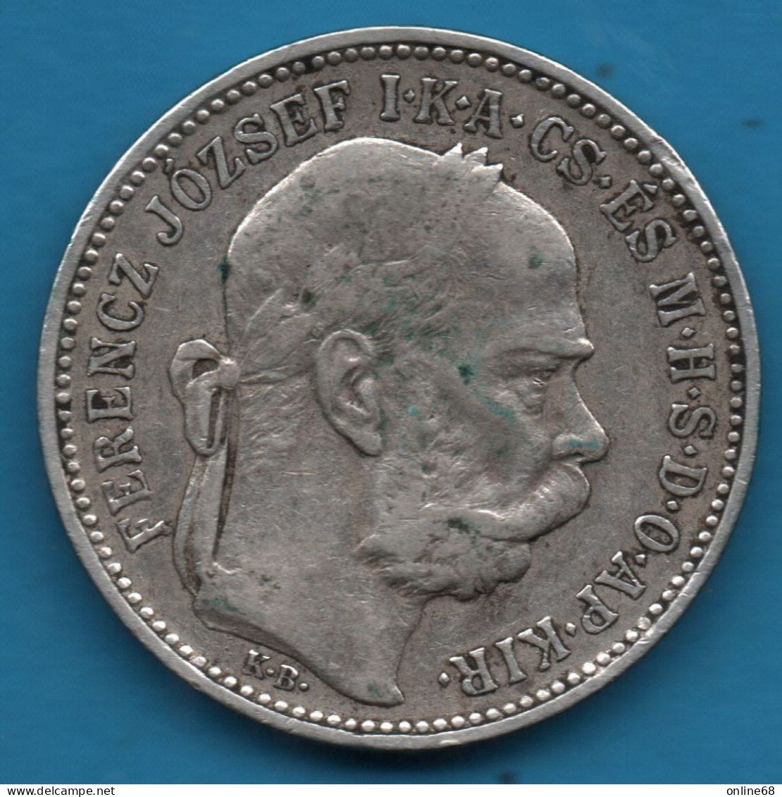 HUNGARY 1 KORONA 1893 KM# 484 Argent 835‰ Silver Franz Joseph I FERENCZ JÓZSEF I - Hongrie