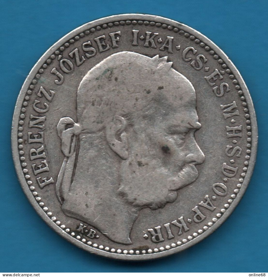 HUNGARY 1 KORONA 1894 KM# 484 Argent 835‰ Silver Franz Joseph I FERENCZ JÓZSEF I - Hongrie