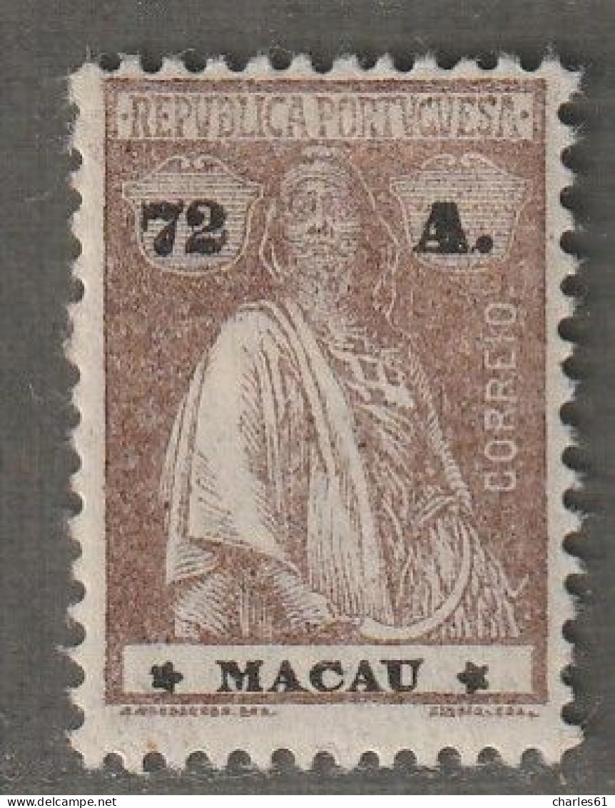 MACAO - N°260 * (1924) Cérès : 72a Brun - Nuovi