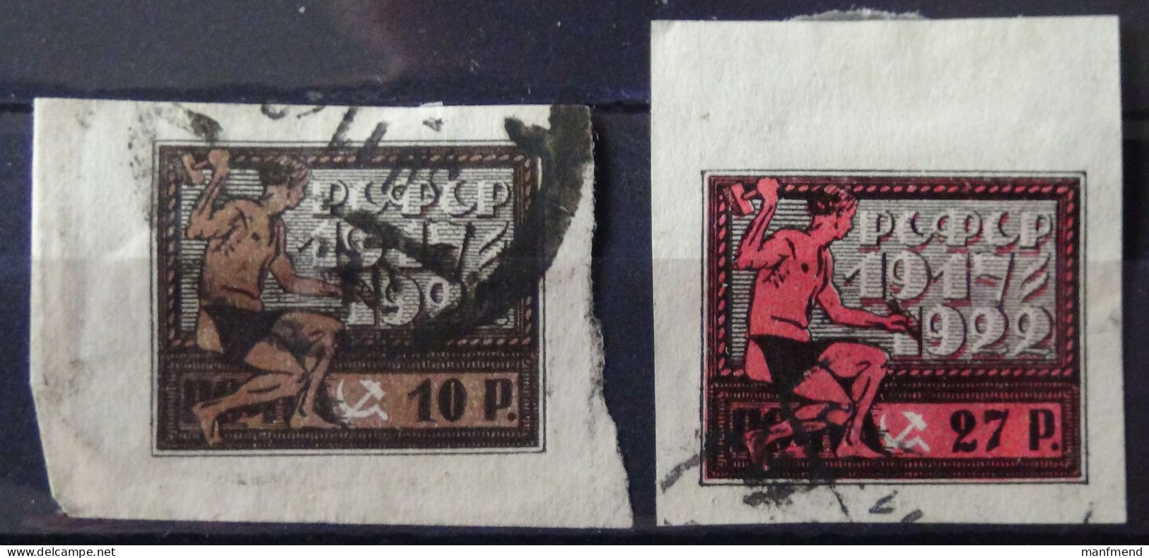 Russia - 1922 - Mi:RU 196x,198x  Yt:RU 171,173  O - Look Scan - Used Stamps