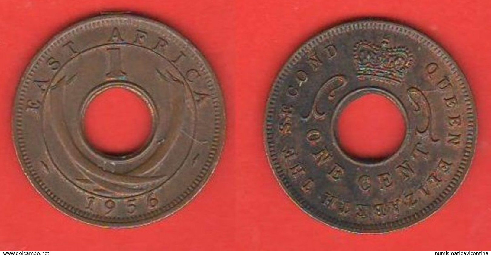 British EAST Africa One Cent 1956 KN Mint Africa Orientale Britannica Afrique Orientale Britannique - Britische Kolonie