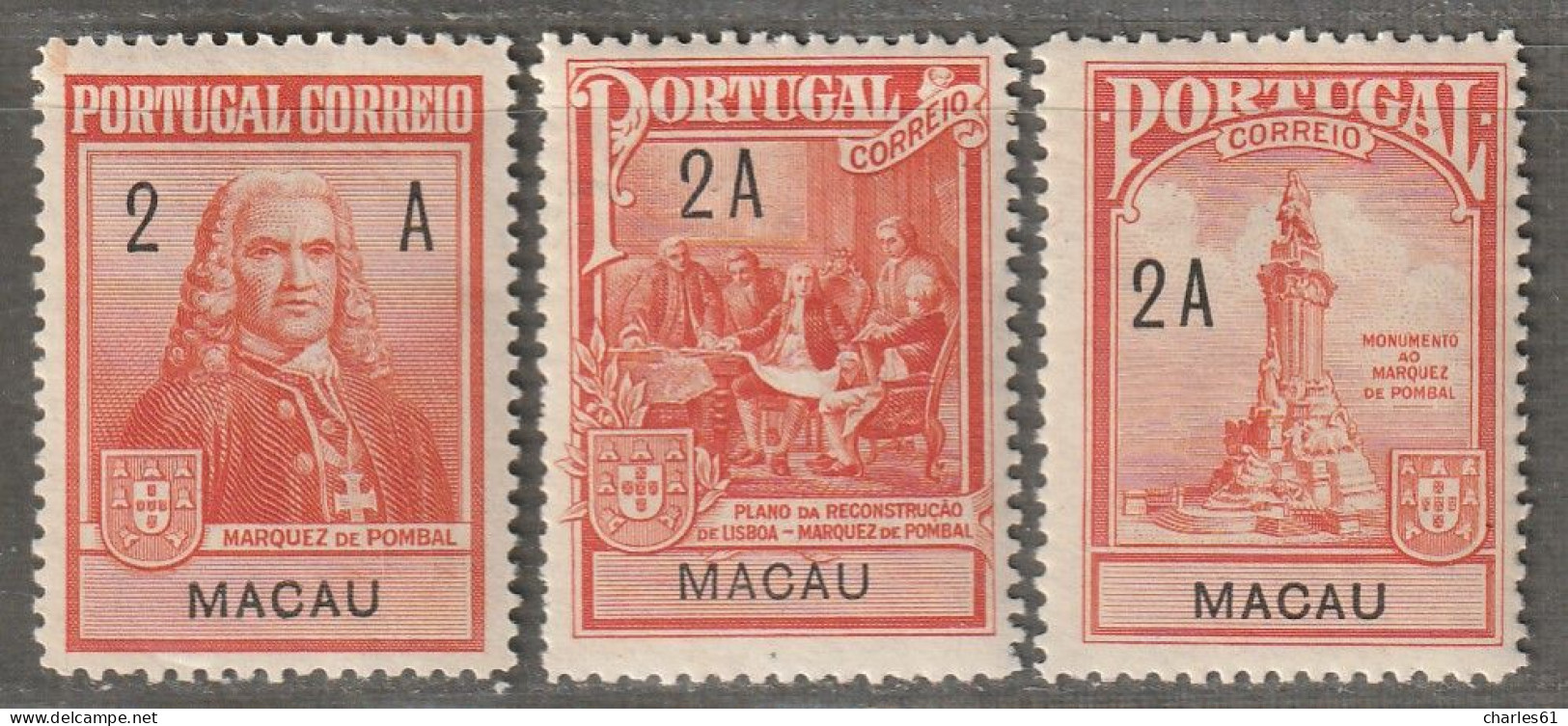 MACAO - N°263/5 ** (1925) Pombal - Ongebruikt