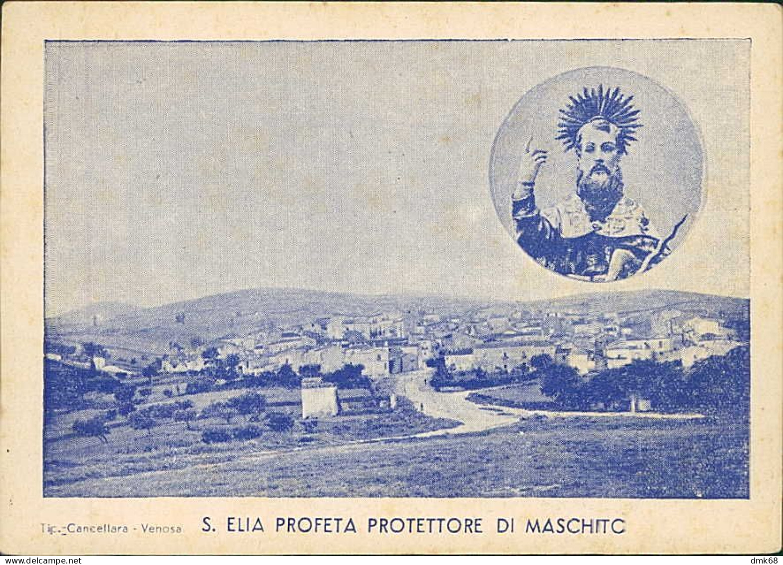 MASCHITO ( POTENZA ) PANORAMA + S.ELIA - PROTETTORE - EDIZ. CANCELLARA - 1950s  (20092) - Potenza