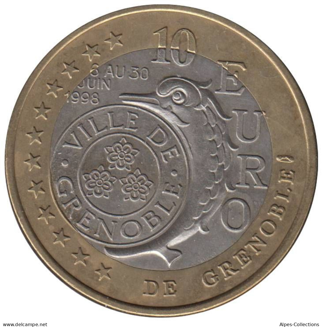 GRENOBLE - EU0100.1 - 10 EURO DES VILLES - Réf: T488 - 1998 - Euro Van De Steden