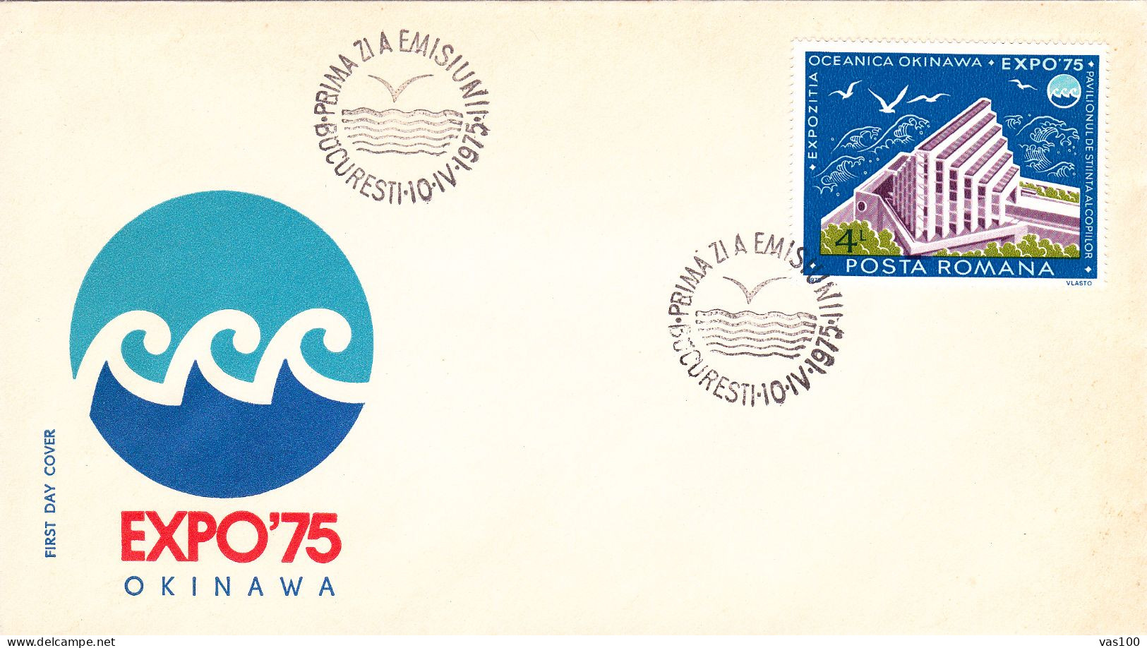 OKINAWA PHILATELIC EXHIBITION 1975 COVERS FDC ROMANIA - FDC