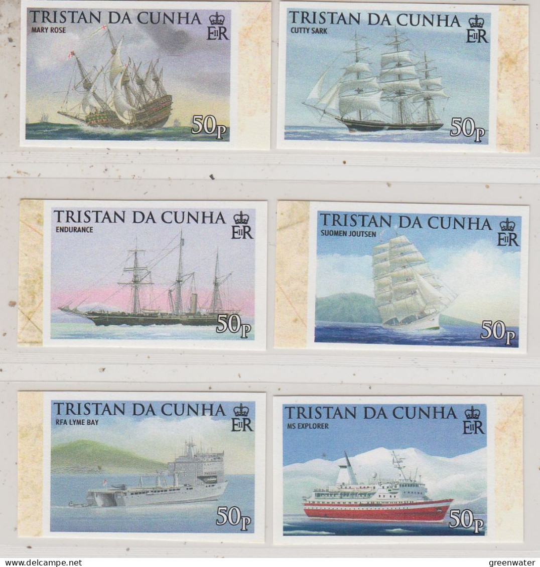 Tristan Da Cunha 2009 Seafaring And Exploration 6v IMPERFORATED ** MNH  (CUN155) - Tristan Da Cunha