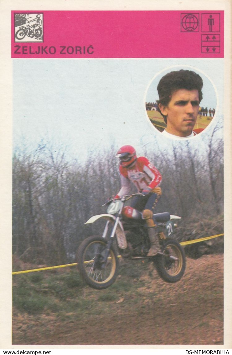 Motocross Zeljko Zoric From Karlovac Croatia Trading Card Svijet Sporta - Motociclismo