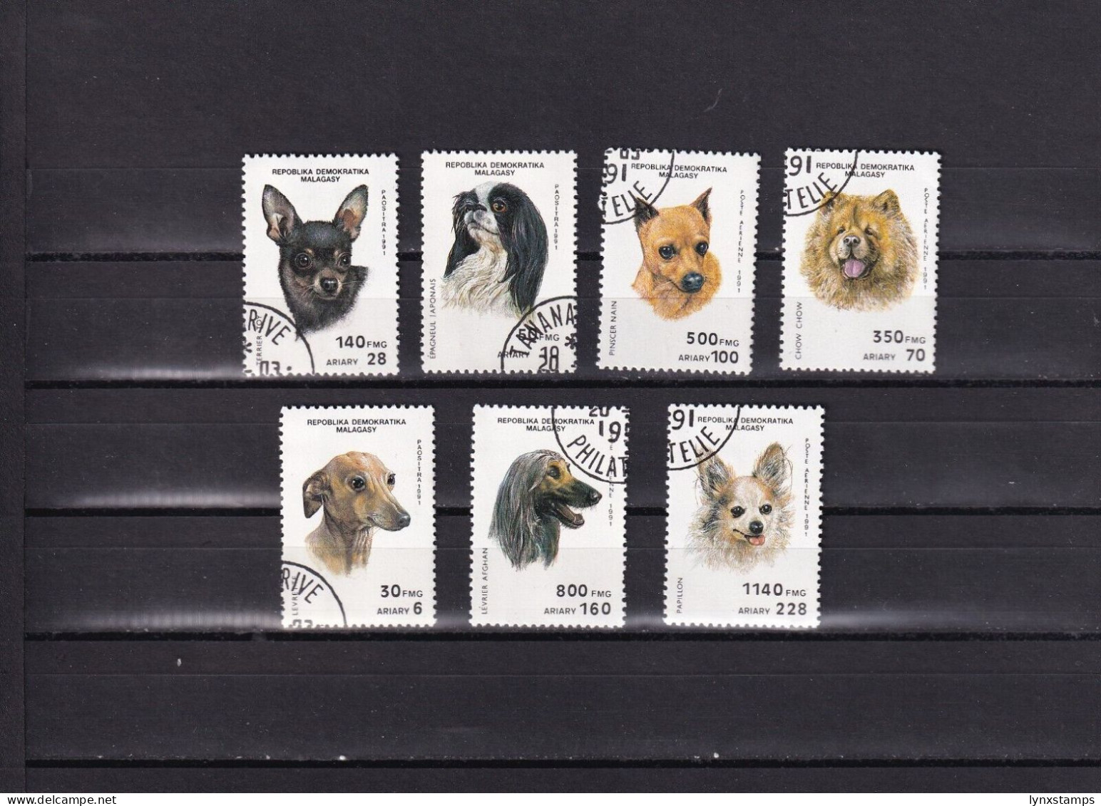 SA02 Madagascar 1991 Dogs Used Stamps - Madagascar (1960-...)