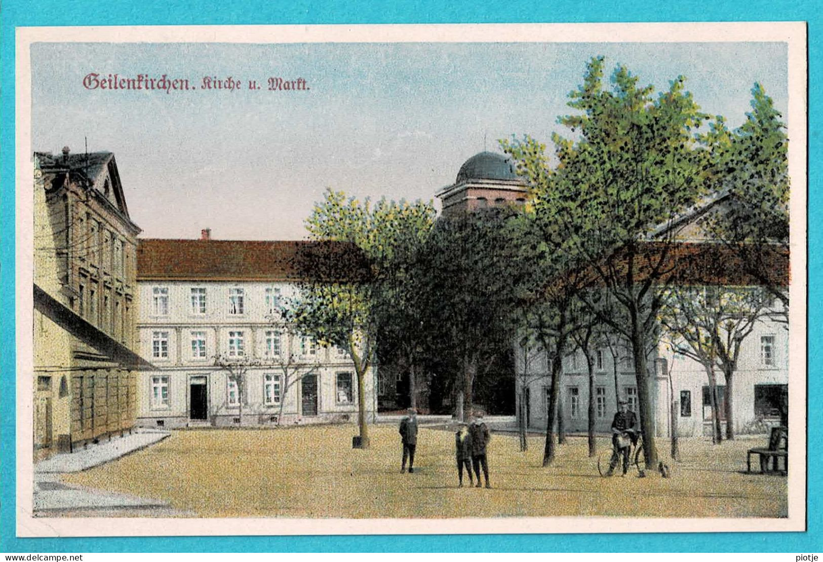 * Geilenkirchen (Nordrhein Westfalen - Deutschland) * (Verlag C. Van Gils) Kirche Und Markt, Couleur, Animée, Old - Geilenkirchen