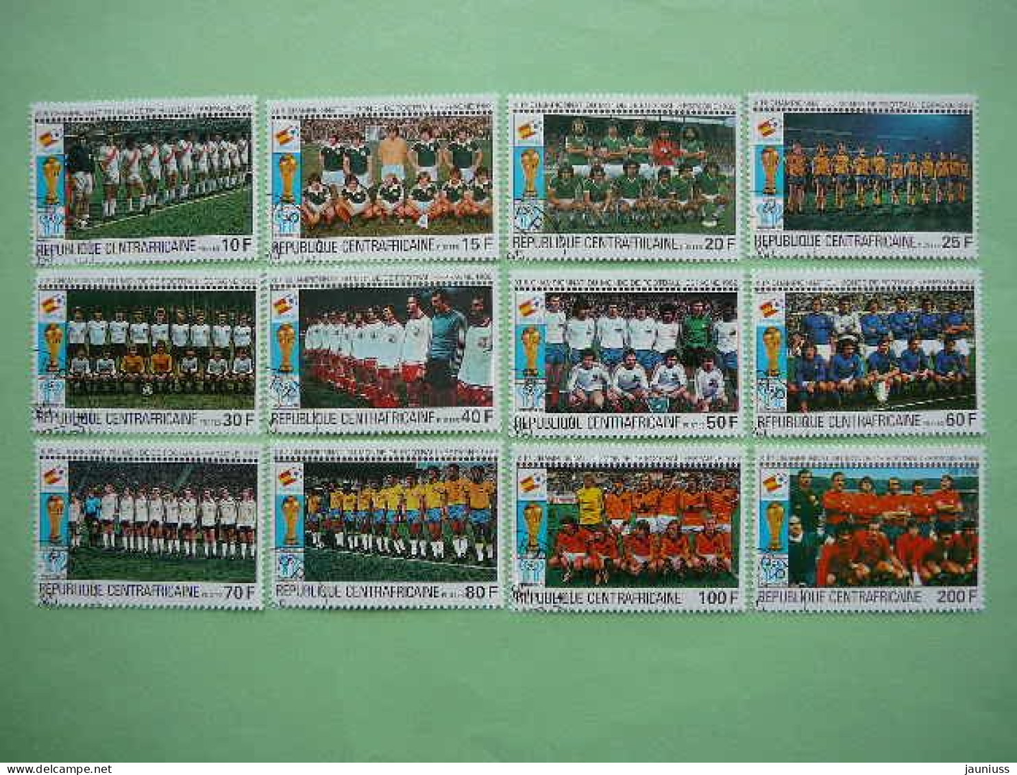 Soccer  World Cup - 1982 – Spain # Central African Republic # 1981 Used #706 Football - 1982 – Espagne