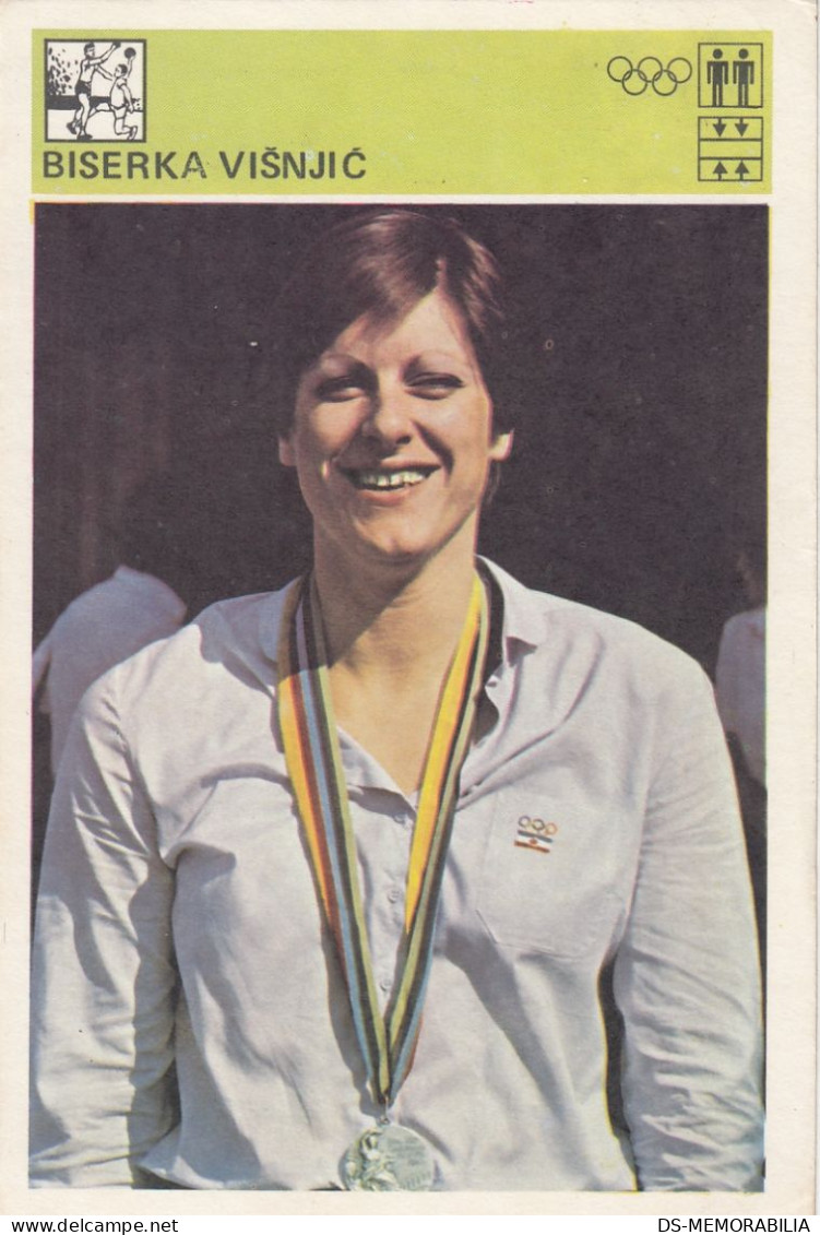 Handball Biserka Visnjic Yugoslavia Trading Card Svijet Sporta - Pallamano