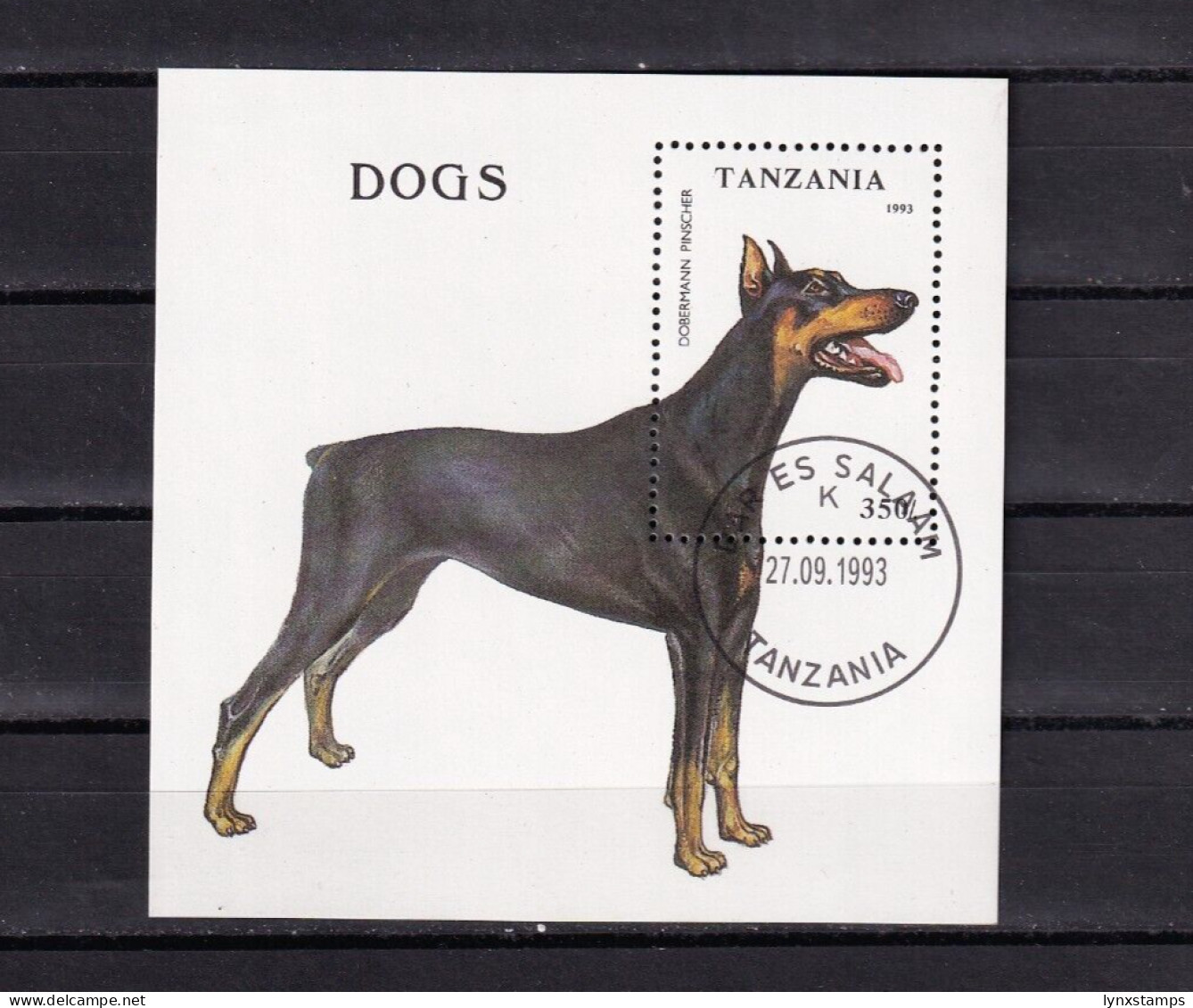 SA02 Tanzania 1993 Dogs Minisheet Used - Tanzania (1964-...)
