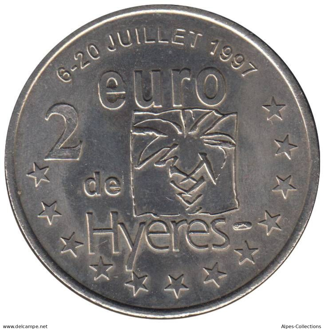 HYERES - EU0020.1 - 2 EURO DES VILLES - Réf: T296 - 1997 - Euro Delle Città