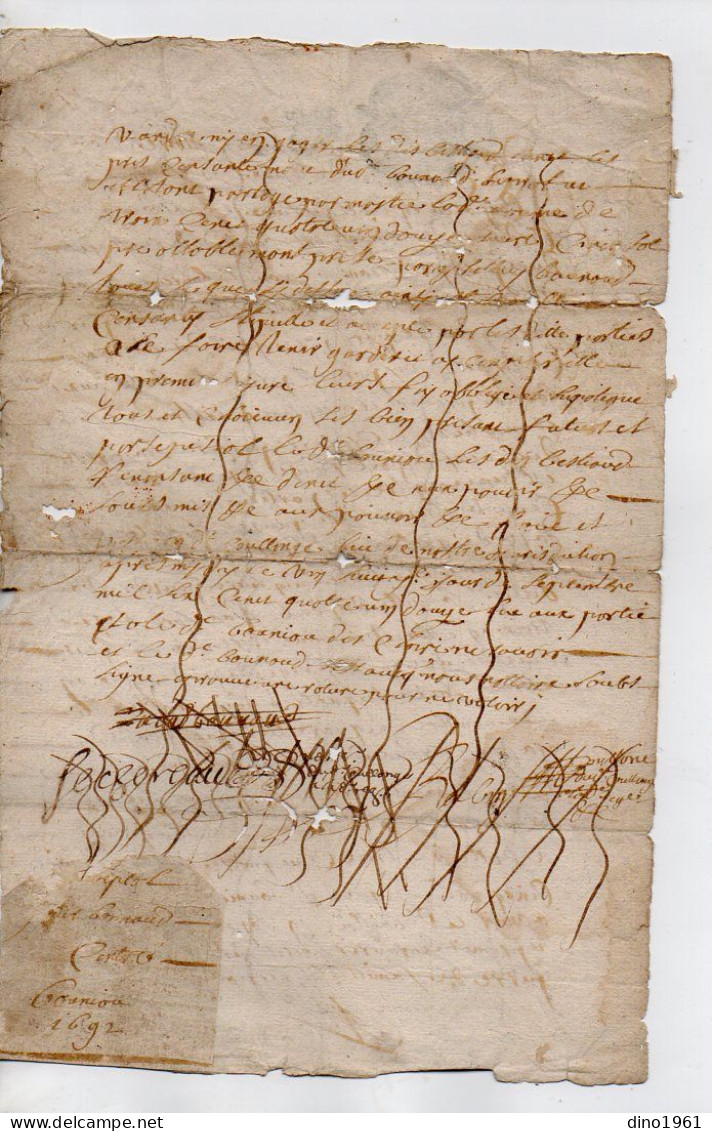 VP23.051 - Cachet Généralité De POITIERS - 5 Actes De 1692 / 1765 Et Autres - Famille BOUNIOU à Dilay ( ARDIN ) - Matasellos Generales