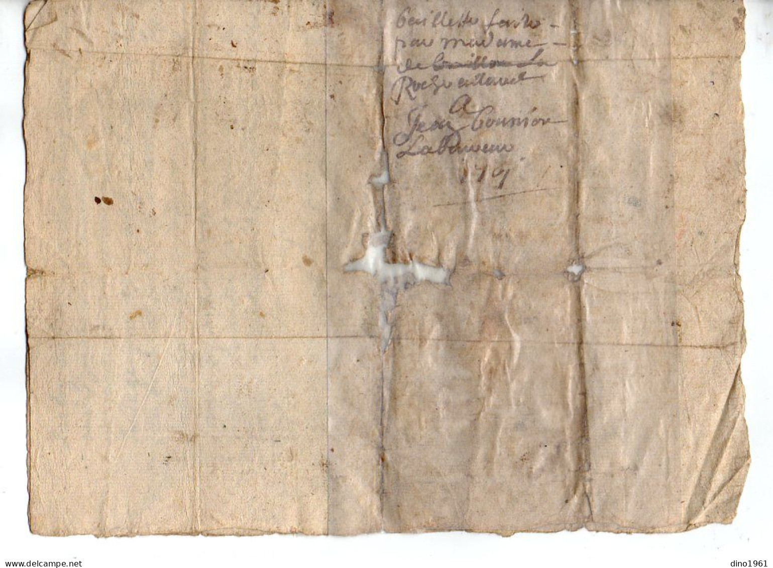 VP23.051 - Cachet Généralité de POITIERS - 5 Actes de 1692 / 1765 et autres - Famille BOUNIOU à Dilay ( ARDIN )