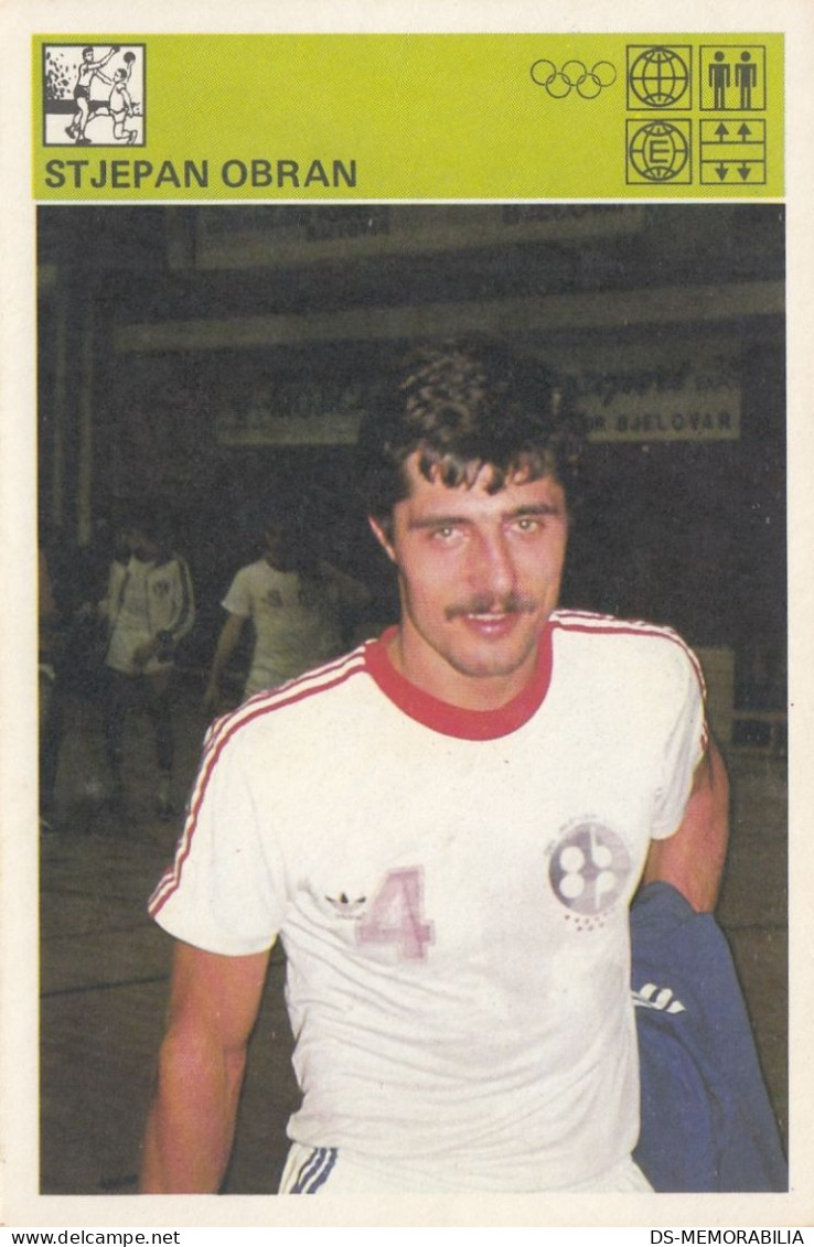 Handball Stjepan Obran Yugoslavia Trading Card Svijet Sporta - Handbal