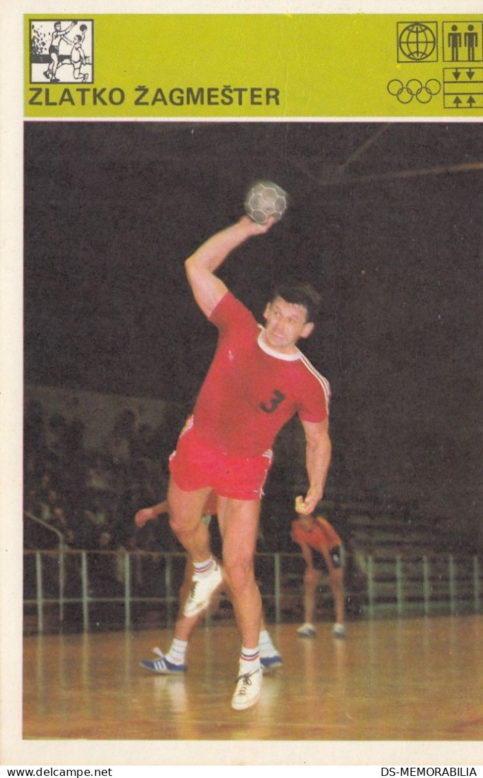 Handball Zlatko Zagmester Yugoslavia Trading Card Svijet Sporta - Handball