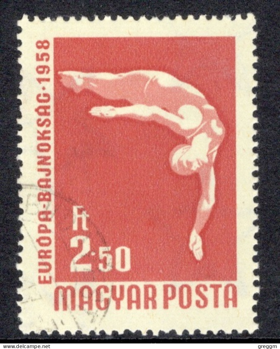 Hungary 1958  Single Stamp Celebrating International Wrestling And European Swimming & Table Tennis In Fine Used - Usati