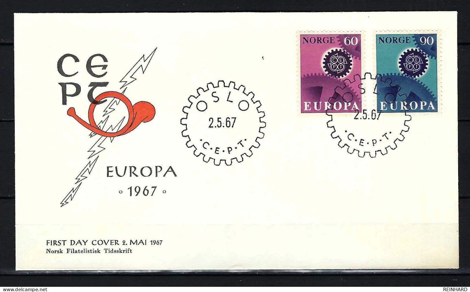 NORWEGEN FDC Mit Komplettsatz Europamarken 1967 (1) - Siehe Bild - FDC