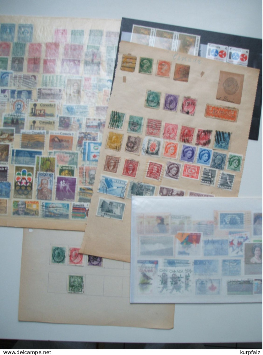 Canada - Briefmarken-Konvolut Unsortiert ** + ⊙ Alt + Neu, Blätter + Steckseiten - Collections