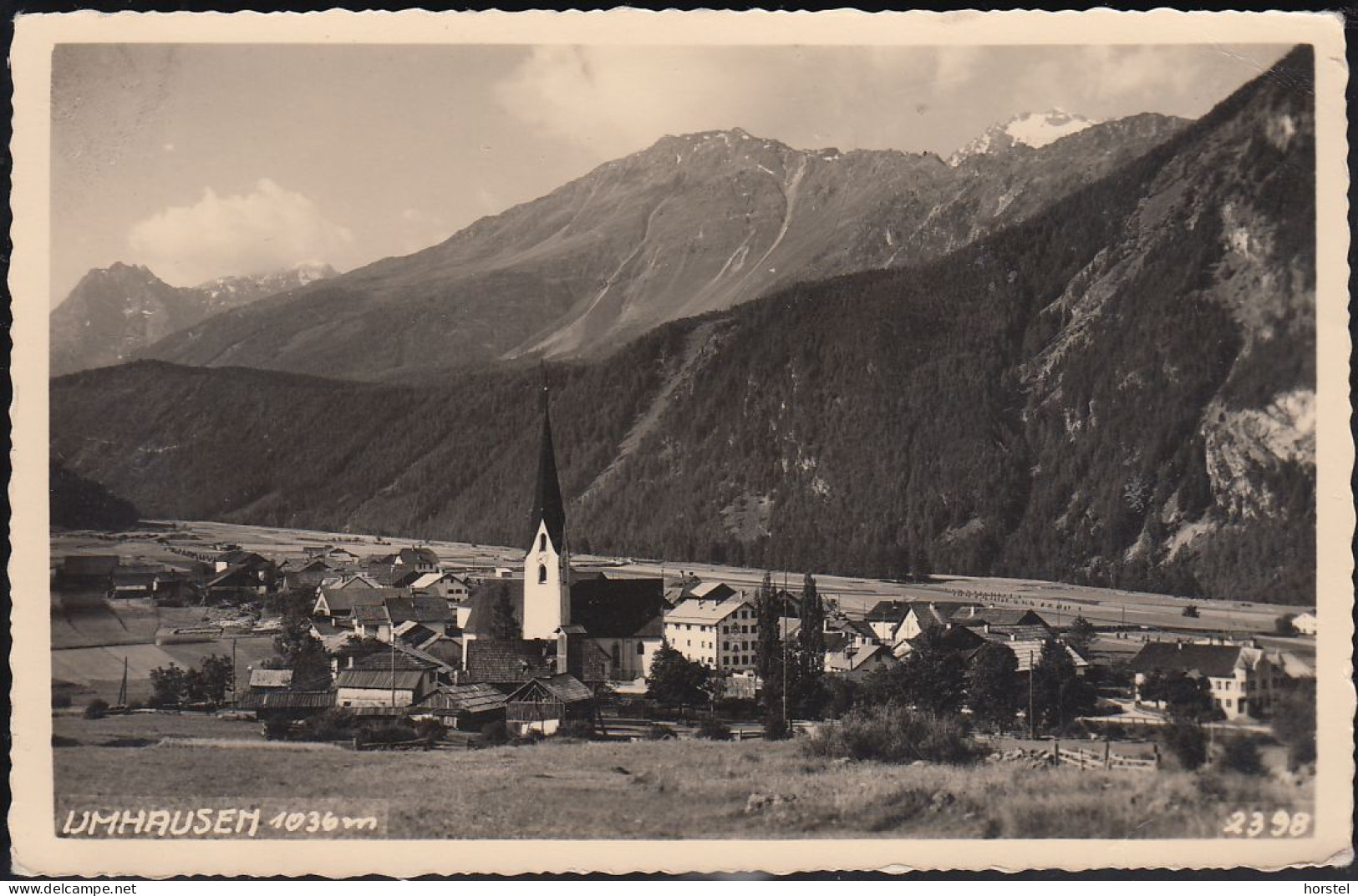 Austria - 6441 Umhausen - Ötztal - Alte Ortsansicht Mit Kirche ( Echt Photo) - Umhausen