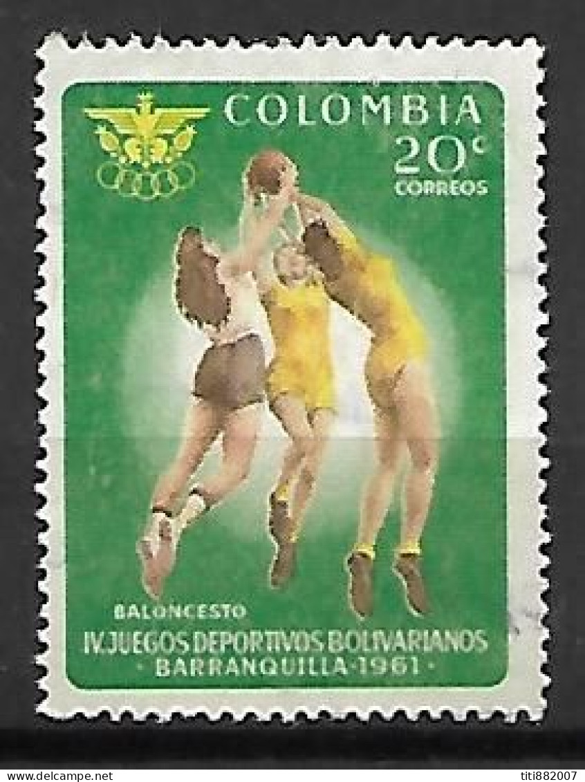 COLOMBIE   -  1961.  Basket-Ball Féminin,  Oblitéré - Basket-ball