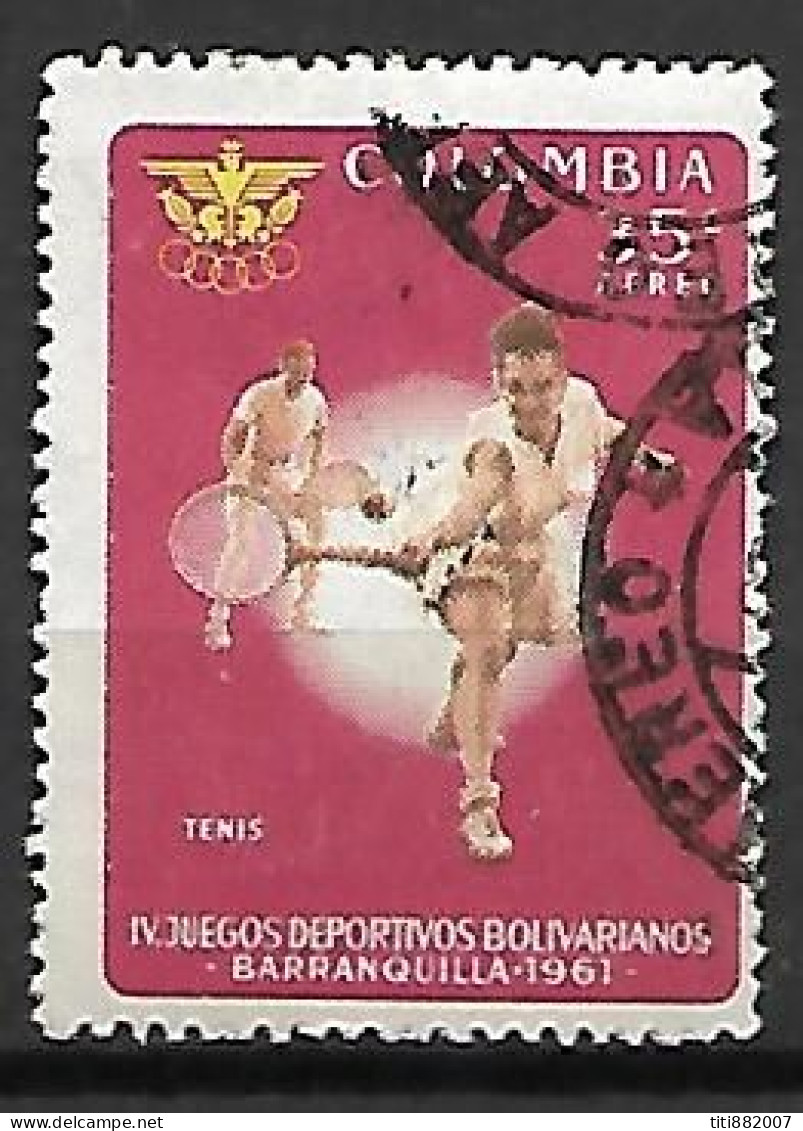 COLOMBIE   -  1961.  Tennis,  Oblitéré - Tenis